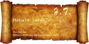 Hatala Teréz névjegykártya